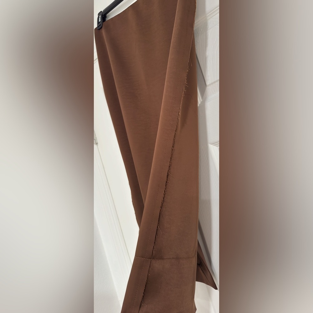 Zara brown midi pencil SATIN EFFECT SKIRT ZW COLLECTION - Picture 7 of 13